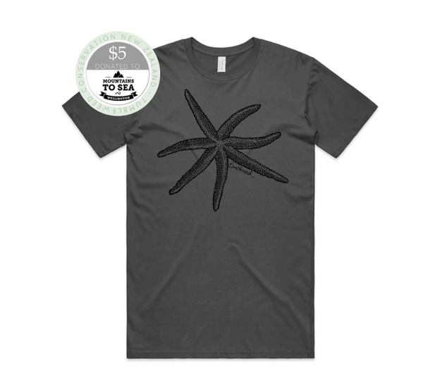 Starfish T-Shirt - Womens (Charcoal)