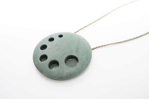 Pakohe (Argillite) Disc Pendant