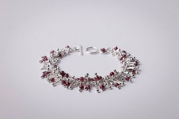 Tutu Garnet & Sterling Silver Bracelet