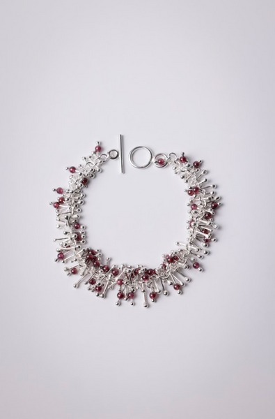 Tutu Garnet & Sterling Silver Bracelet