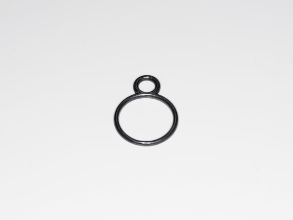 Up Circle Ring - Oxidised Silver