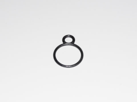 Up Circle Ring - Oxidised Silver