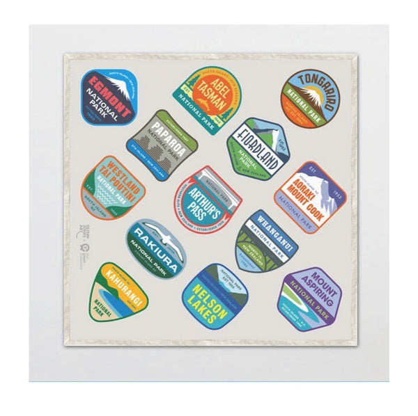 Hank - 1. National Parks by Glenn Jones - Organic Cotton Handkerchief