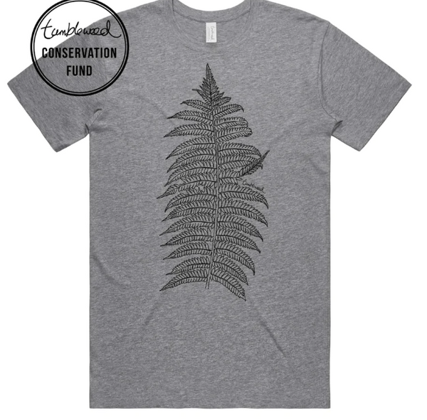 Silver fern/ponga T-shirt - Womens (Marle Grey)