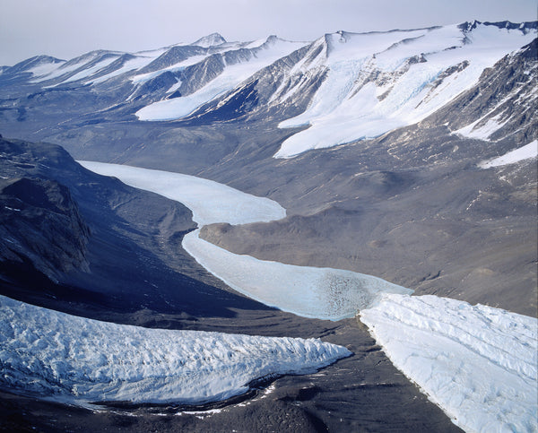 Aerial View of Taylor Valley, Lake Bonney & Kukri Hills