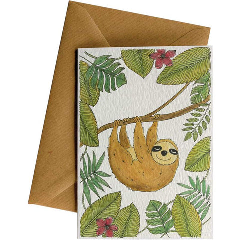 Cute Sloth Greeting Card