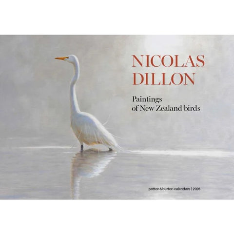Nicolas Dillon Paintings of New Zealand Birds Calendar 2026