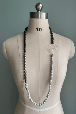 Freshwater Pearl & Sterling Silver Necklace