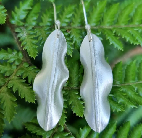 Tarata/Lemonwood/Pittosporum Leaf Earrings
