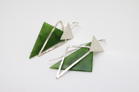 Layered Irregular Triangle Earrings