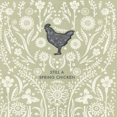 Spring Chicken Greeting Card