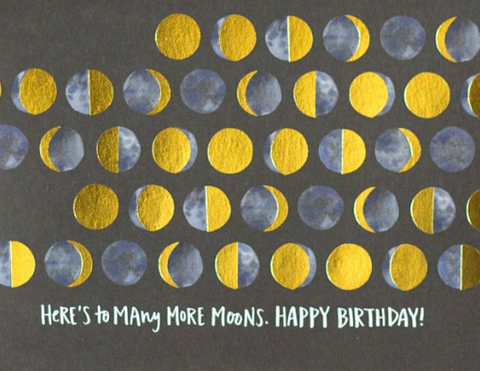 Many Moons Happy Birthday Greeting Card