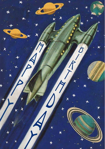 Outer Space Birthday Card