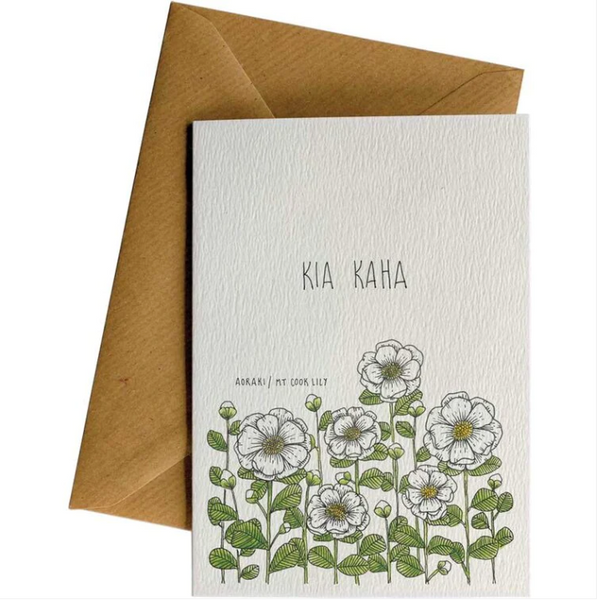 Kia Kaha Aoraki/Mt Cook Lily Greeting Card