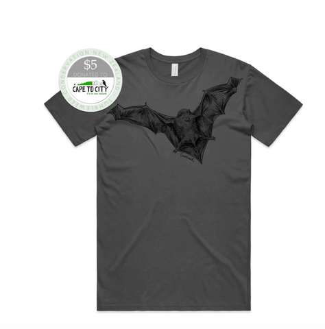 Bat/Pekapeka T-Shirt - Mens (Charcoal)