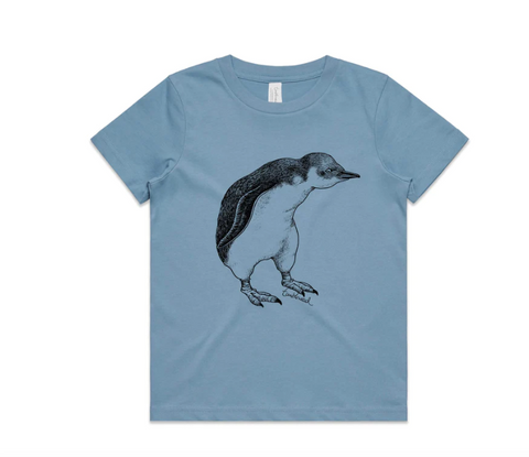 Kororā/Little Penguin T-Shirt - Kids (Blue)