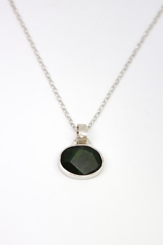Facet Wide Oval Pendant