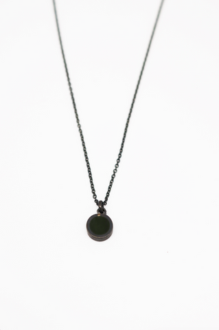 Caim Pendant - Pounamu & Oxidised Stirling Silver