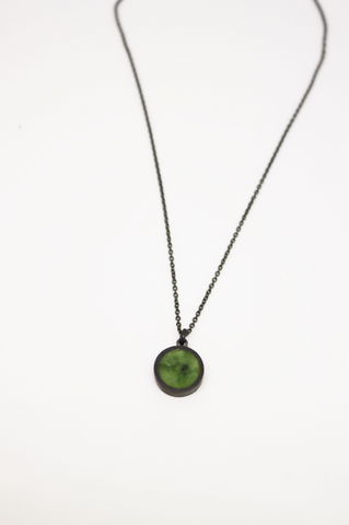 Caim Pendant - Pounamu & Oxidised Stirling Silver