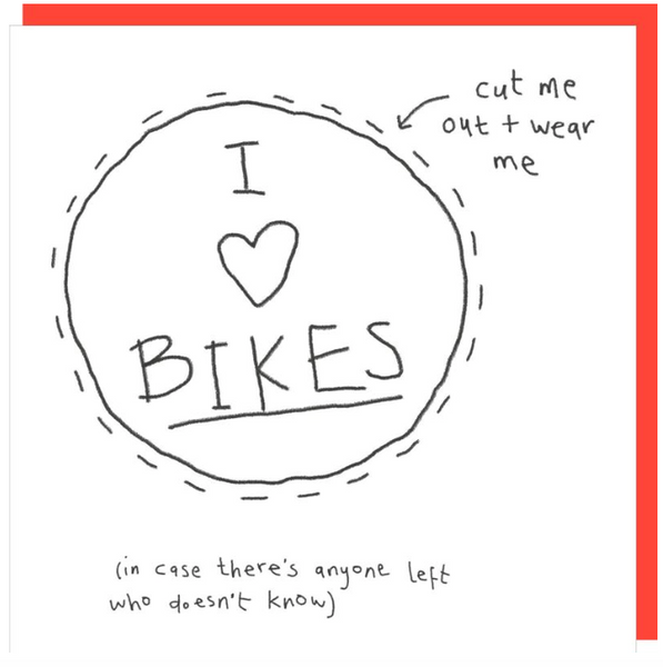 Heart Bikes Birthday Card