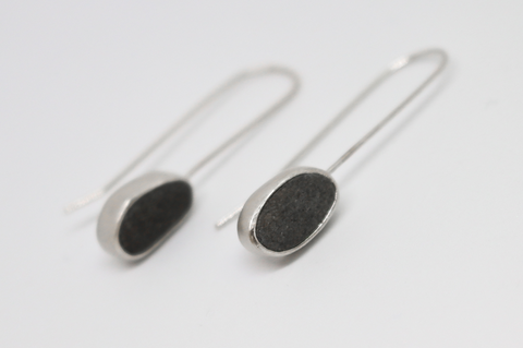 South Westland Beach Pebble Earrings - Drop Hook