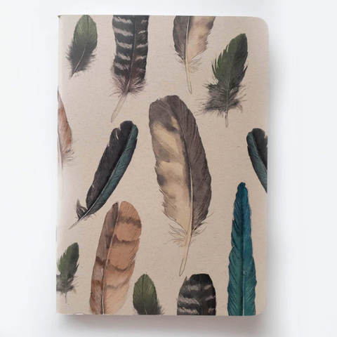 Painted Feathers Notebook - Lined