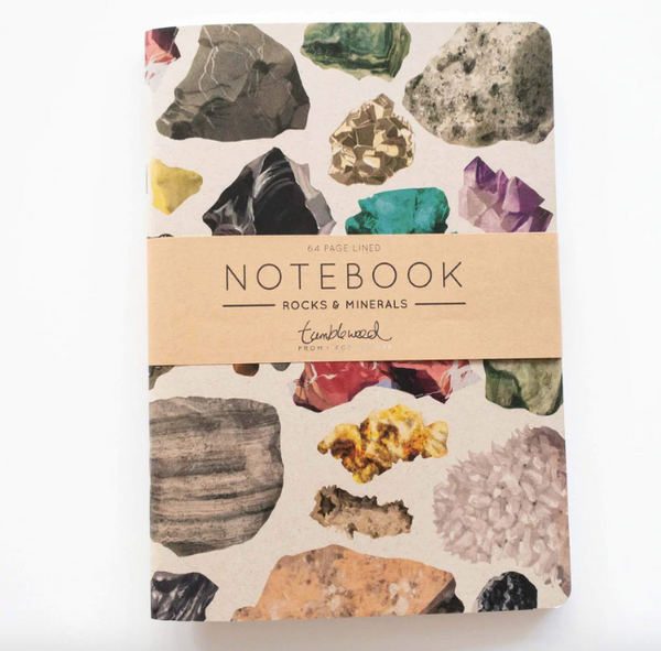 Painted Rocks & Minerals Notebook - Lined