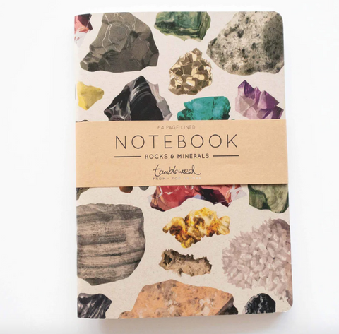 Painted Rocks & Minerals Notebook - Lined