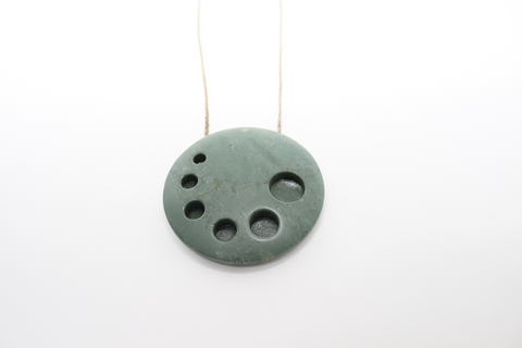 Pakohe (Argillite) Disc Pendant