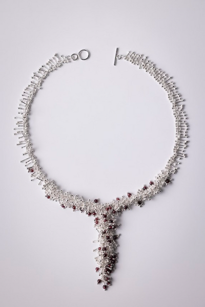 Tutu Garnet & Sterling Silver Cascade Necklace