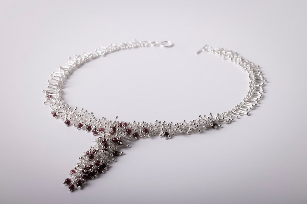 Tutu Garnet & Sterling Silver Cascade Necklace