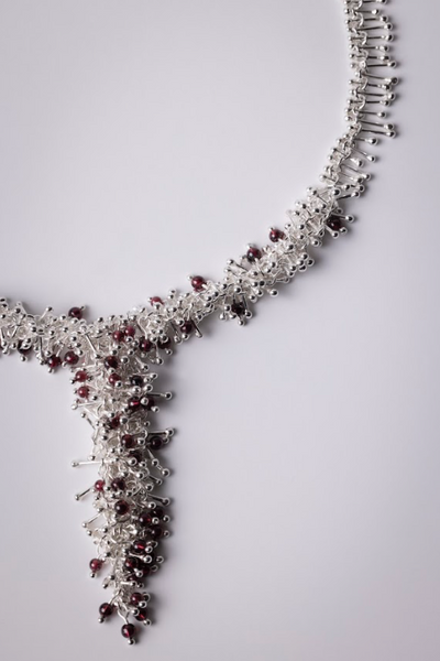 Tutu Garnet & Sterling Silver Cascade Necklace