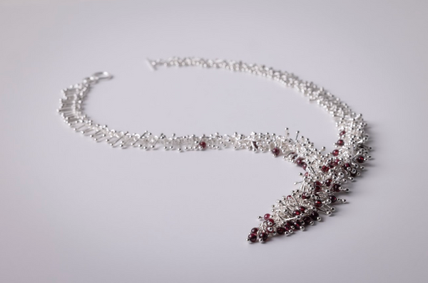 Tutu Garnet & Sterling Silver Cascade Necklace