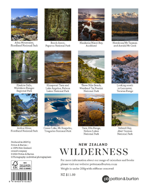 2026 New Zealand Wilderness Calendar