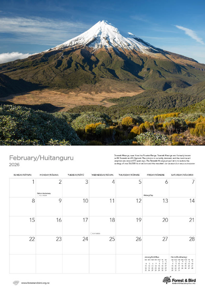 2026 New Zealand Conservation Calendar
