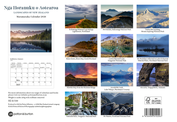 2026 Ngā Horanuku o Aotearoa Calendar