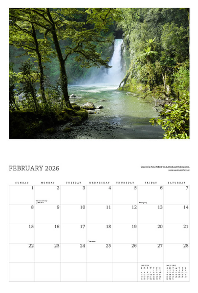 2026 Classic Walks of New Zealand Calendar