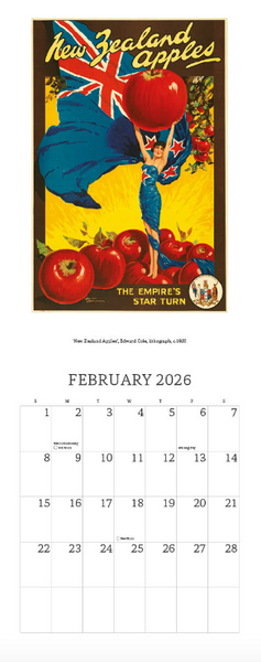2026 New Zealand Vintage Posters Calendar - Small