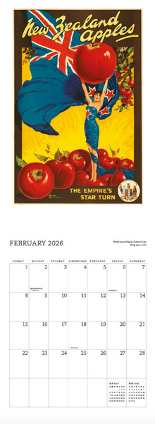 2026 New Zealand Vintage Posters Calendar - Large