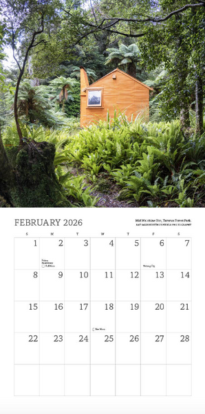 2026 New Zealand’s Backcountry Huts Calendar