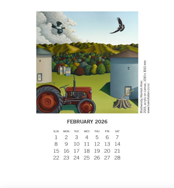 2026 The Landscape in Contemporary New Zealand Art Calendar - CD Desk Format