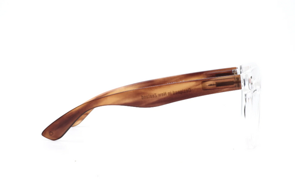 Daily Eyewear - 11am Crystal with Havana Reading Glasses