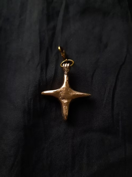 Star Charm (With Indigo Silk Ribbon)