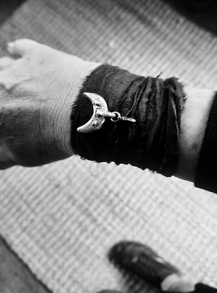 Moth Charm (With Olive Silk Ribbon)