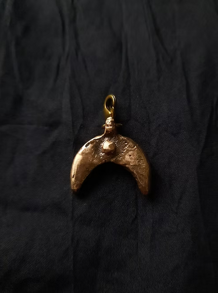 Moon Charm (With Jet Ribbon)