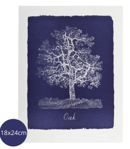 Oak Tree Blue Art Print
