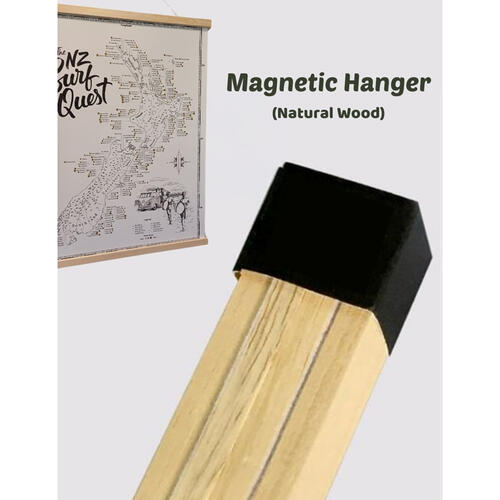 The NZ Surf Quest print map with magnetic hanging frame EX DISPLAY MODEL