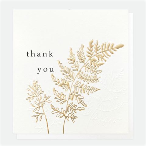 Gold Leaf Thank You Card