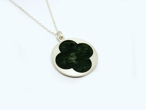 Pounamu Quatrefoil Cutout Pendant 62mm