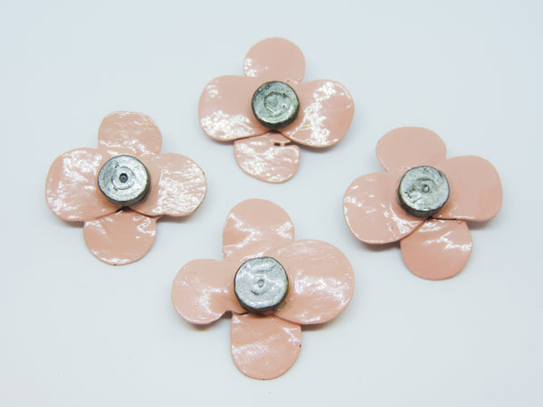 Trench Art Brass Poppy Brooch